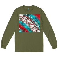 Army Green baseball and gemstone tumbler Long Sleeve Tee - BundleAndBundleShop