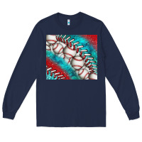 Navy baseball and gemstone tumbler Long Sleeve Tee - BundleAndBundleShop
