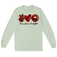 Matcha Peace Love Firefighter Long Sleeve Tee - RanaPortraitStore
