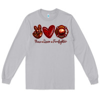 Moon Dust Peace Love Firefighter Long Sleeve Tee - RanaPortraitStore