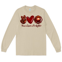 Peace Love Firefighter Long Sleeve Tee | Teevron
