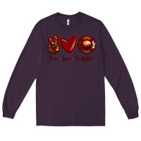Plum Peace Love Firefighter Long Sleeve Tee - RanaPortraitStore