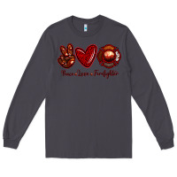 Smoke Peace Love Firefighter Long Sleeve Tee - RanaPortraitStore