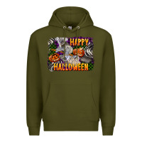 Army Green happy halloween koala Premium Hoodie - LillyAllenDesigns