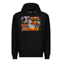 Black happy halloween koala Premium Hoodie - LillyAllenDesigns