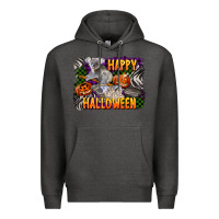 Charcoal Heather happy halloween koala Premium Hoodie - LillyAllenDesigns