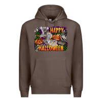 Coffee happy halloween koala Premium Hoodie - LillyAllenDesigns
