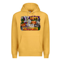 Mustard happy halloween koala Premium Hoodie - LillyAllenDesigns