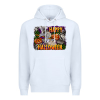 White happy halloween koala Premium Hoodie - LillyAllenDesigns