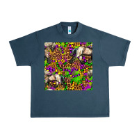 Midnight Navy mardi gras leopard horse seamless pattern Urban Heavy Tee - FaDigitalArtStudio