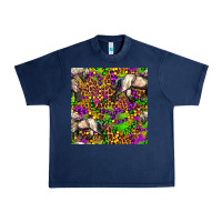 Navy mardi gras leopard horse seamless pattern Urban Heavy Tee - FaDigitalArtStudio