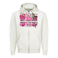 Oatmeal Heather emt cancer and fall Zipper Hoodie - AdoDesignShop