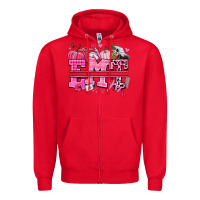 Red emt cancer and fall Zipper Hoodie - AdoDesignShop