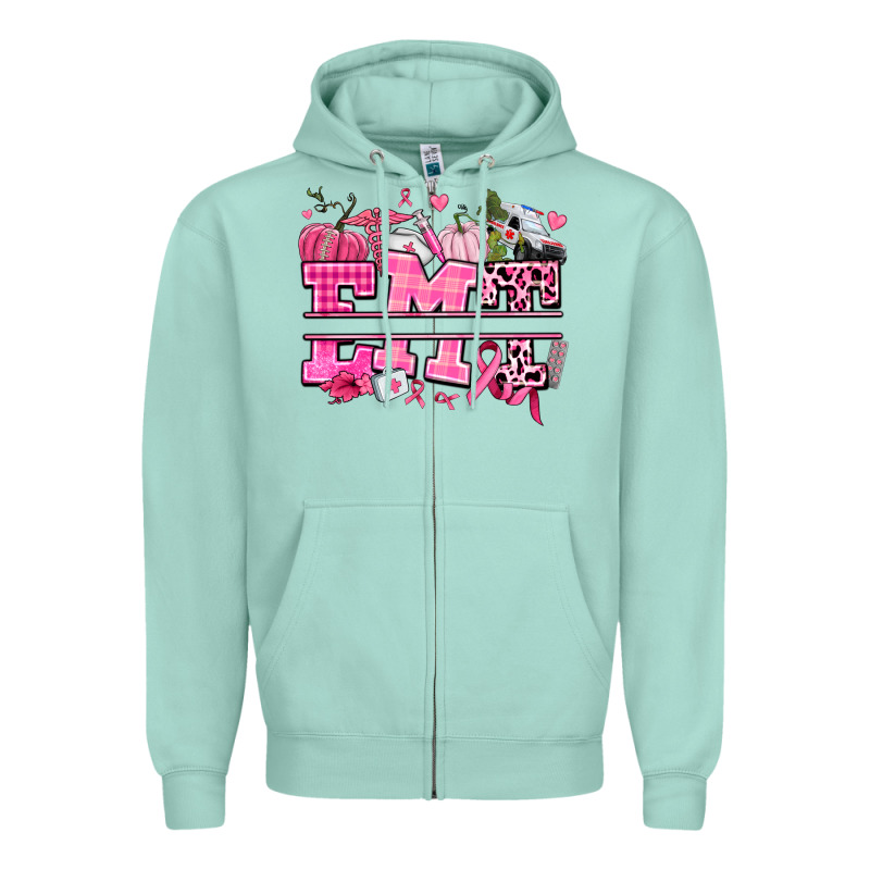 Emt Cancer And Fall Zipper Hoodie by AdoDesignShop | Teevron