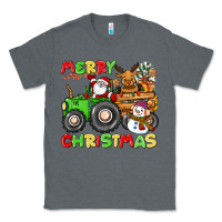 Charcoal Heather merry christmas crew tractor Classic Tee - CowGirlArtShop
