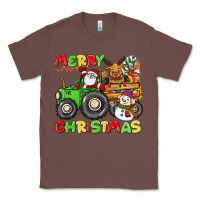 Chestnut merry christmas crew tractor Classic Tee - CowGirlArtShop