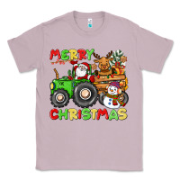 Lilac merry christmas crew tractor Classic Tee - CowGirlArtShop