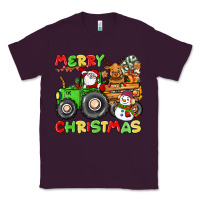 Plum merry christmas crew tractor Classic Tee - CowGirlArtShop