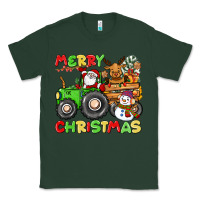 Sports Green merry christmas crew tractor Classic Tee - CowGirlArtShop