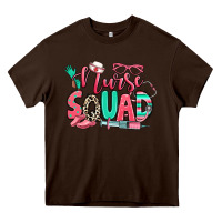 Chocolate Brown nurse squad Heavy Core Tee - RanaPortraitStore