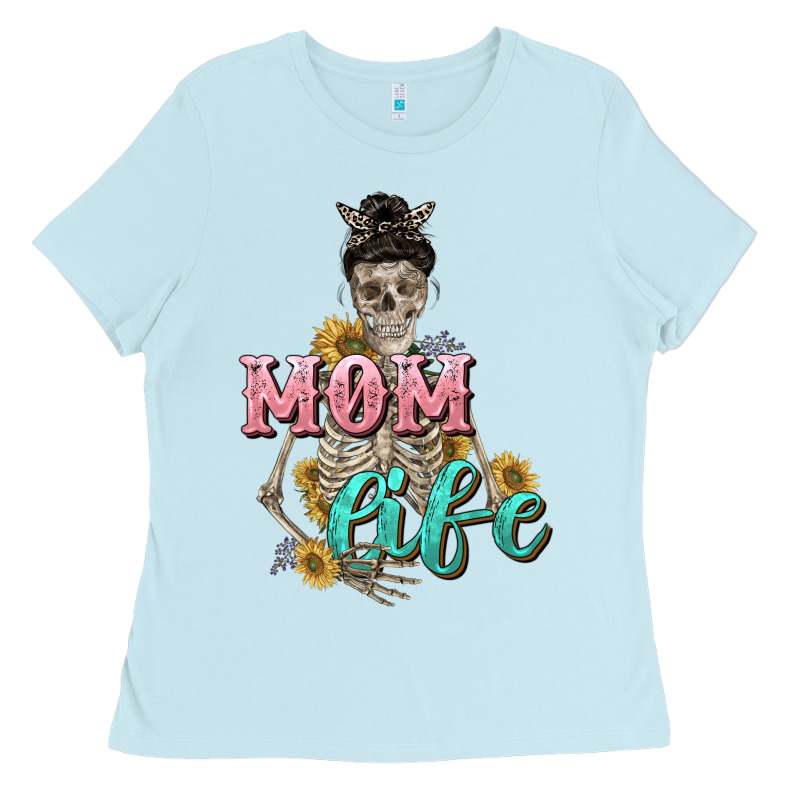 Mom Life With Skull Mother's Day Ladies Tee by CowGirlArtShop | Teevron