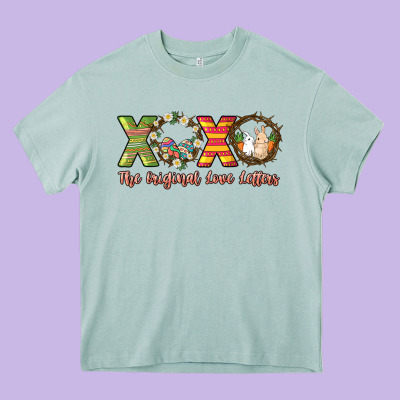 Xoxo The Original Love Letters Easter Day Heavy Core Tee Designed By Howdyjamesfarm