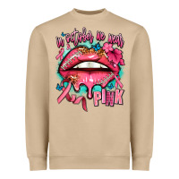 In October We Wear Pink  Lips Heavyweight Sweatshirt | Teevron