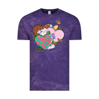 Cloud Purple Easter Day Western Easter hearts Vintage Tee - OliviaCreatesArt
