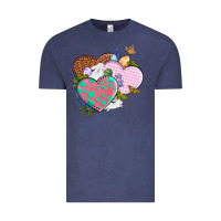 Vintage Denim Easter Day Western Easter hearts Vintage Tee - OliviaCreatesArt