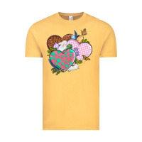Vintage Mustard Easter Day Western Easter hearts Vintage Tee - OliviaCreatesArt
