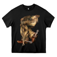 Black Cowboy boots western Heavy Core Tee - HowdyJamesFarm