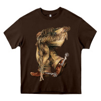 Chocolate Brown Cowboy boots western Heavy Core Tee - HowdyJamesFarm