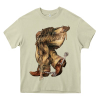 Mossy Cowboy boots western Heavy Core Tee - HowdyJamesFarm