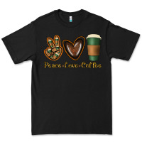 Black peace love coffee Premium Tee - Jasminsmagicworld