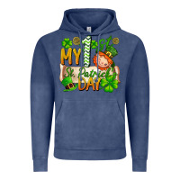 Vintage Denim my 1'st st patrick's day Vintage Hoodie - FaDigitalArtStudio