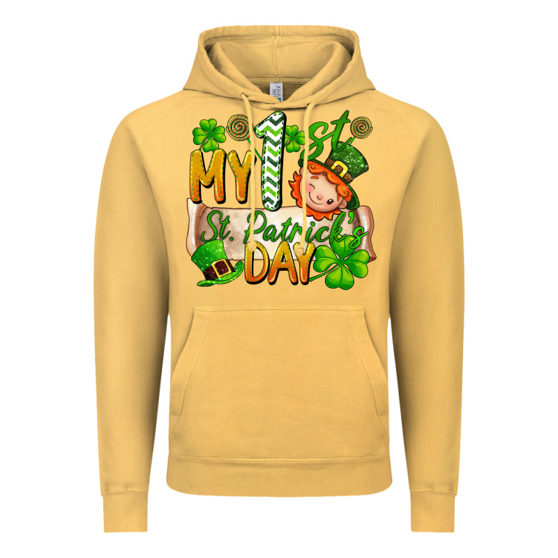 My 1'st St Patrick's Day Vintage Hoodie by FaDigitalArtStudio | Teevron