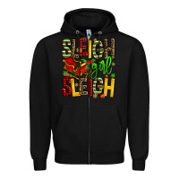 Black sleigh girl sleigh Zipper Hoodie - AdoDesignShop