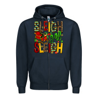 Navy sleigh girl sleigh Zipper Hoodie - AdoDesignShop