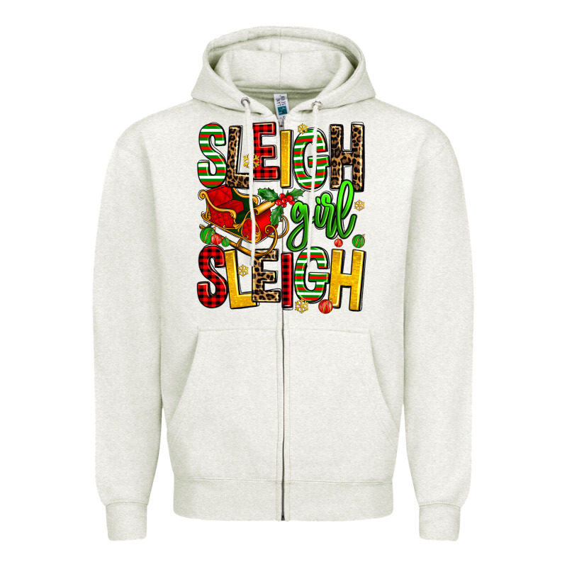 Sleigh Girl Sleigh Zipper Hoodie by AdoDesignShop | Teevron