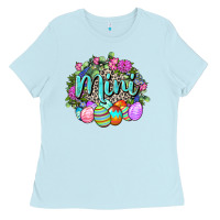 Baby Blue Easter Mini Happy Easter Day Ladies Tee - CowGirlArtShop