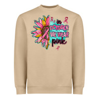 Sunflower In October We Wear Pink Heavyweight Sweatshirt | Teevron
