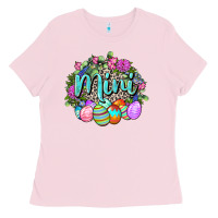 Bubblegum Pink Easter Mini Happy Easter Day Ladies Tee - CowGirlArtShop