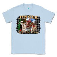 Dusty Blue jingle all the way Classic Tee - CowGirlArtShop