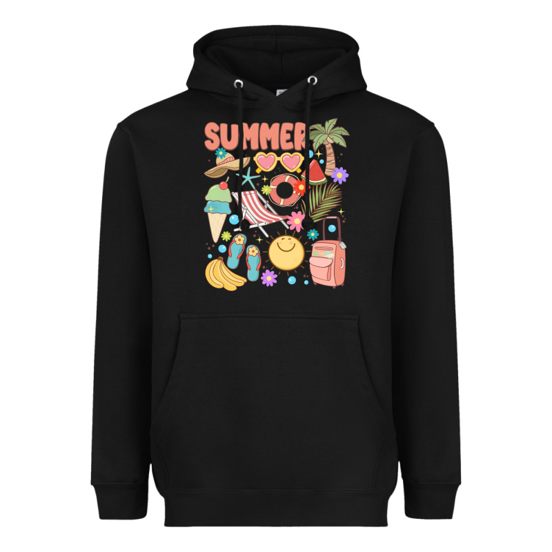 Retro Summer Heavyweight Hoodie by JahusDesignShop | Teevron