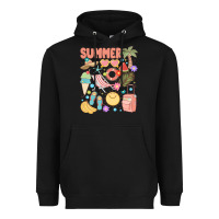 Black retro summer Heavyweight Hoodie - JahusDesignShop