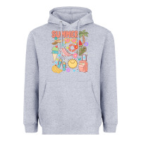 Heather Grey retro summer Heavyweight Hoodie - JahusDesignShop