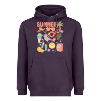 Plum retro summer Heavyweight Hoodie - JahusDesignShop