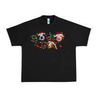 Black Hohoho Christmas Cows Urban Heavy Tee - RanaPortraitStore