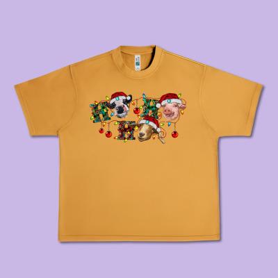Hohoho Christmas Cows Urban Heavy Tee Designed By Ranaportraitstore