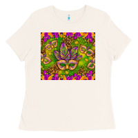 Bone Mardi Gras masks and coins tumbler Ladies Tee - HowdyJamesFarm